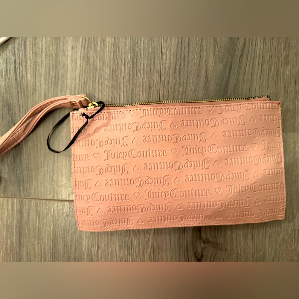 Juicy Couture Pink Embossed Wristlet Clutch - Picture 3 of 3